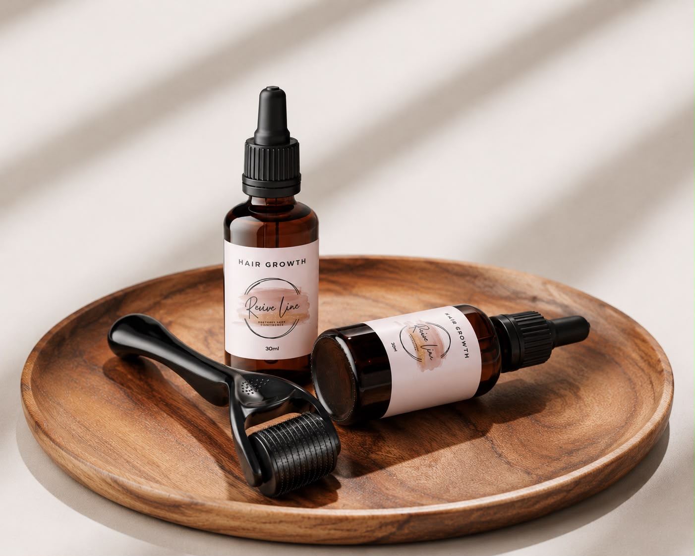 ReviveLine Growth Bundle - 2 x Minoxidil 5% Growth Oil bottles and Derma Roller for hair regrowth South Africa